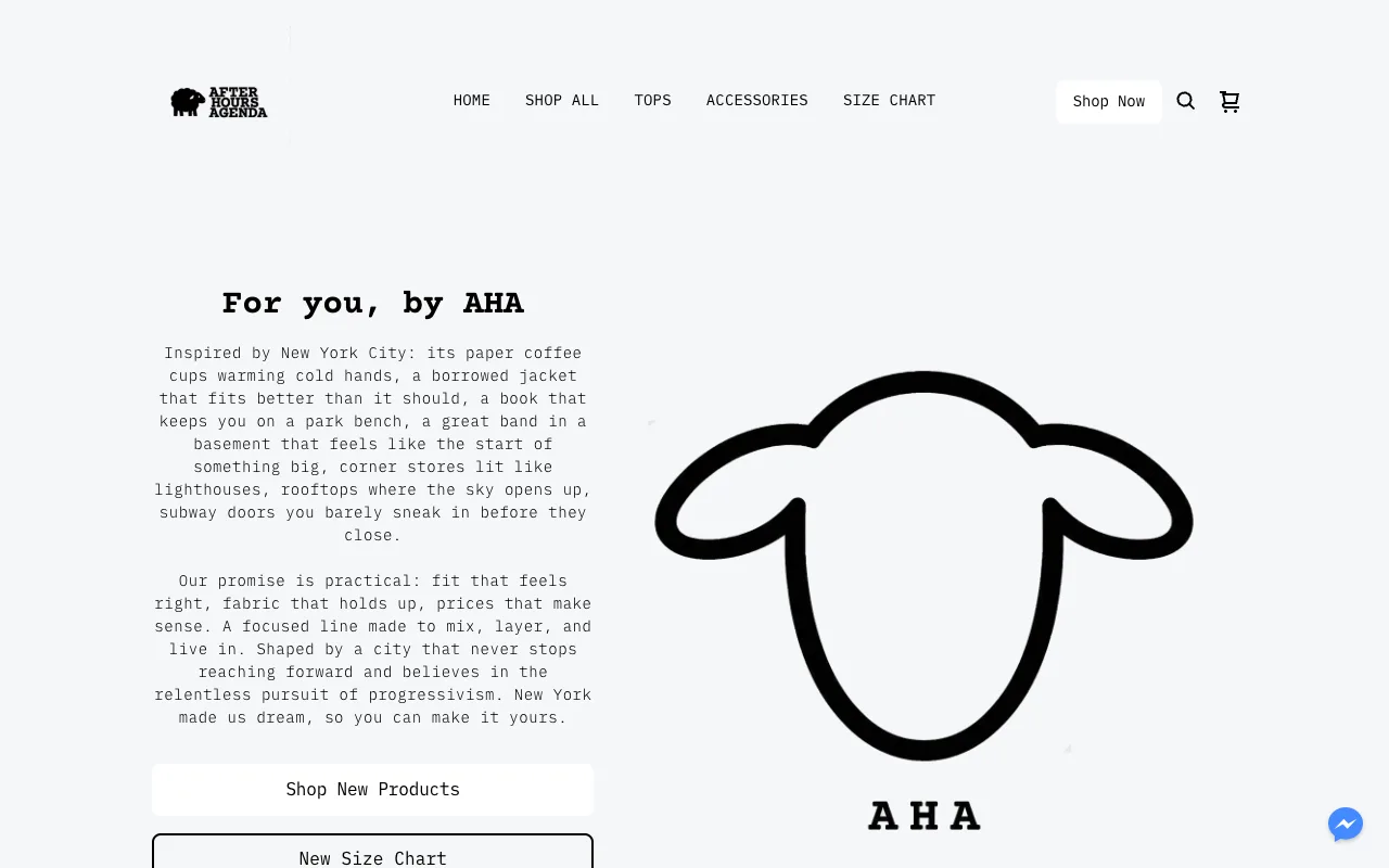 After Hours Agenda website preview