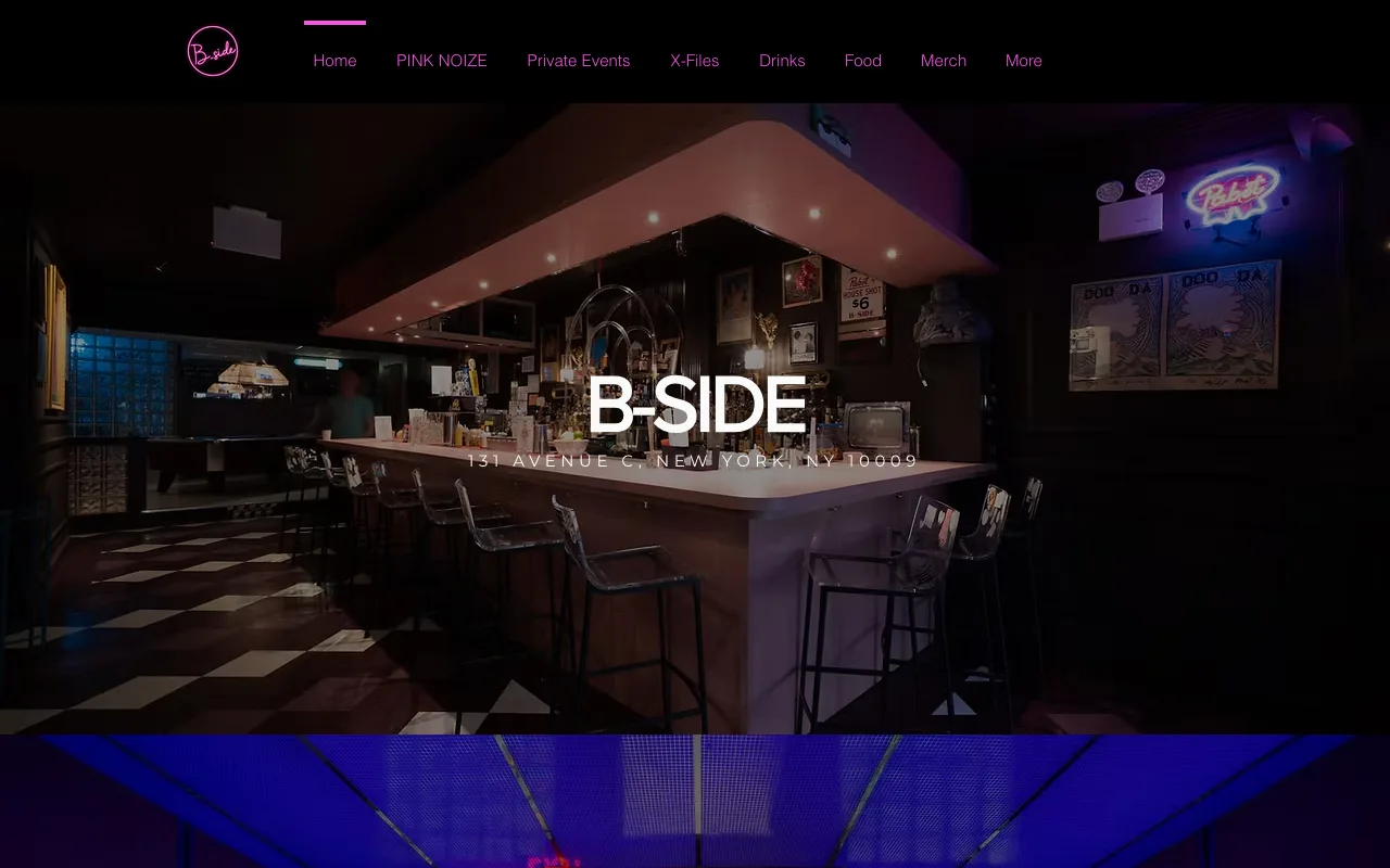 B-Side NYC website preview