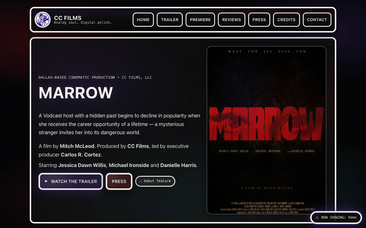 CC Films LLC website preview