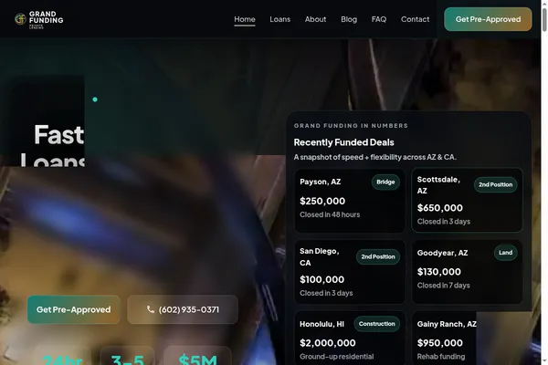 Grand Funding LLC website preview